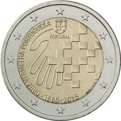 ** PORTUGALI 2€ 2015 Punainen risti 150 v. pillerissä **