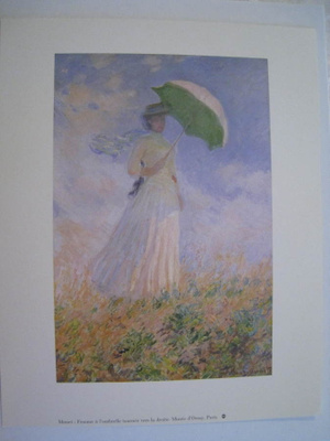 Painokuva Monet Femme à l’ombrelle Musée d’Orsay (oikea)
