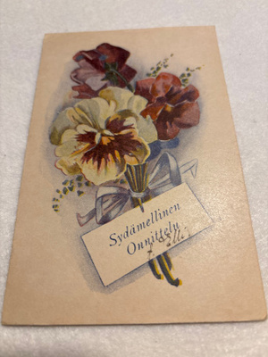 KUKKAKORTTI, Onnittelukortti 1940-luku ONNITTELU 1-sarja