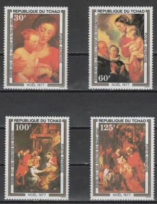 (S0206) CHAD, 1977 (Christmas 1977. Rubens Paintings). MNH**