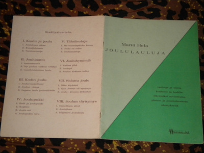Nuottivihko - Martti Hela : Joululauluja 25kpl 1963
