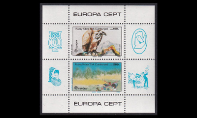 Turkki Kypros 179-80BL5 ** Europa luonnonsuojelu (1986)