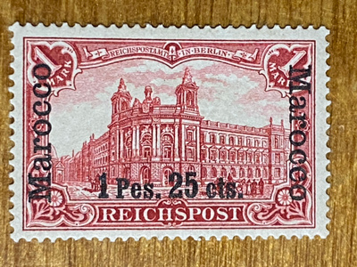 SAKSA REICH 1900-1903 MAROKKO SIIRTOMAA MERKKI**