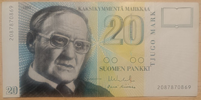 Suomen Pankki 20 mk seteli 1993