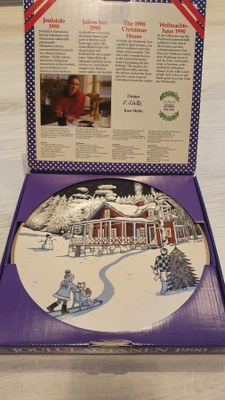 Arabia joululautanen 1990 Tove Slotte + alkuperäinen pakkaus