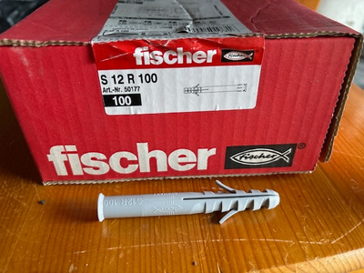 Fischer S 12 R 100 tulppa, 100kpl