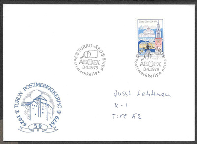 Turku - Turun postimerkkikerho 50v 3.4.1979