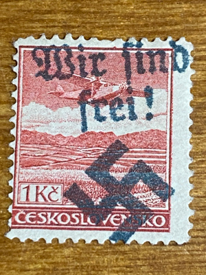 SAKSA REICH REICHENBERG SUDEETTIALUEET LENTOPOSTI Mi37**