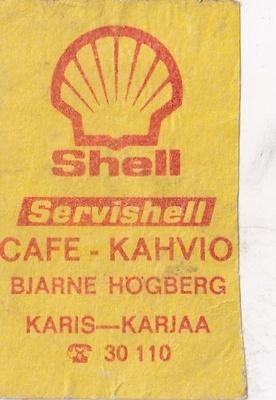 Karis - Karjaa, Bjarne Högberg, Shell Cafe Kahvio      s24