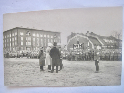 Valokuva Viipuri 1919 Suojeluskunta Vapaussota 1. Vuosipäivä