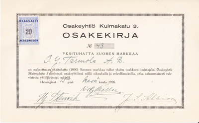OKK 1926 Kulmakatu 3 Oy, Helsinki