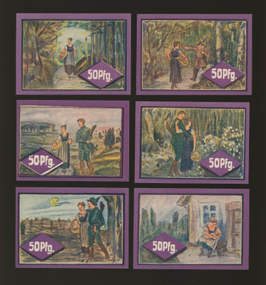Saksa Notgeld 6 x 50 Pfg, Hockensbüll