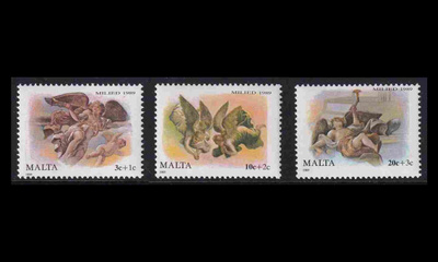 Malta 827-9 ** Joulu (1989)