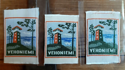 Vehoniemi Vintage kangasmerkki hieno harvinainen