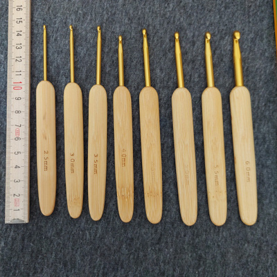 bambu virkkuukoukku 8 kpl setti