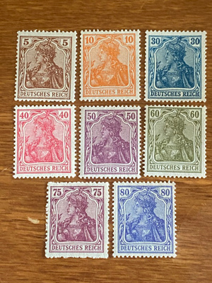 SAKSA REICH 1920 GERMANIA YLEISMERKIT** (Pf arvoiset)