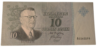 10 Markkaa 1963 ilman Litt A8268255
