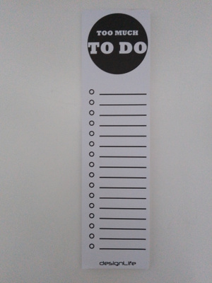 Too much to do muistilaput