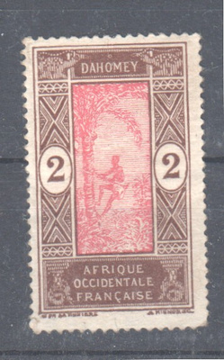 Dahomey 1912 2c  ilman liimaa