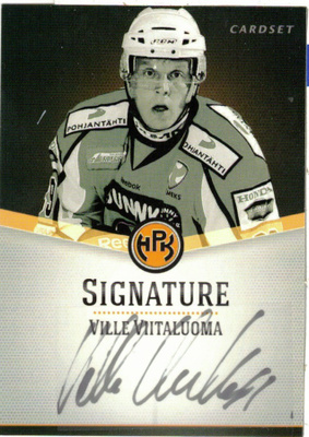 2012-13 Cardset VILLE VIITALUOMA HPK HIFK Signature nimmarI