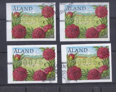 Åland punainen kukka aiheinen frama sarja ep. leimattuna