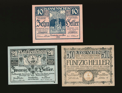 Itävalta 10, 20, 50 Heller, Traiskirchen 1920