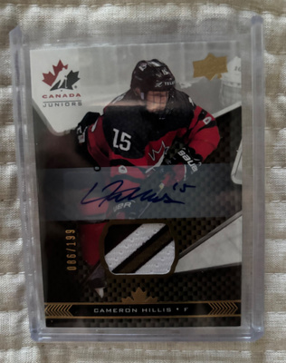 2018-19 UD Team Canada CAMERON HILLIS Ässät Patch Auto