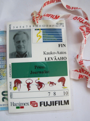 Lehdistökortti Uinti MM-kisat Perth Australia 1998 Suomalais