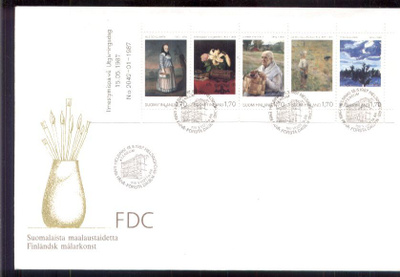 ååpm . FDC . SUOMALAISTA MAALAUSTAIDETTA . 1987 .