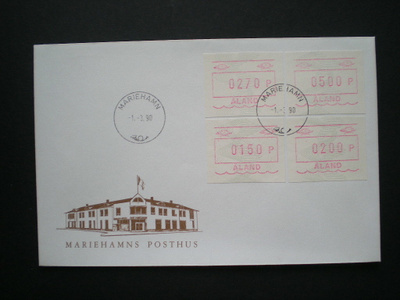 ATM Å4 FDC 01.03.1990 Ahvenanmaa - LaPe 12,00 €