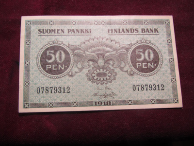 50 penniä 1918