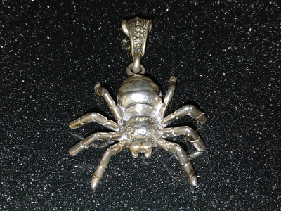 5.6cm iso Hopea Hämähäkki riipus 925