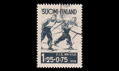 208 o F.I.S. hiihtokisat 1,25mk+75p (1938)