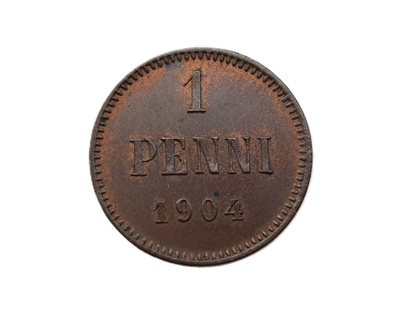 1 penni 1904 - hyväkuntoinen!