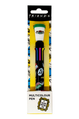 friends multicolour pen with coffee cup topper (23 433) UUSI