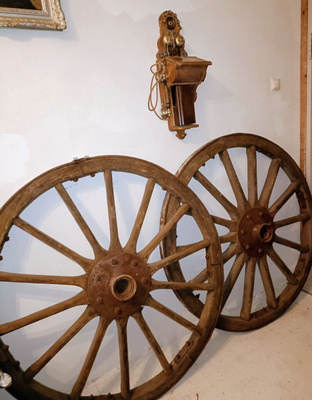 Antiikki Lavetti Tykin Pyörät RIA Venäjän Armeija 1902