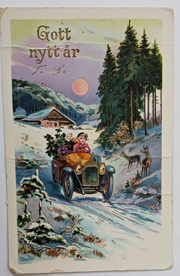 Pikkuleidi tuo autolla neliapiloita, Uusi Vuosi, p. 1924