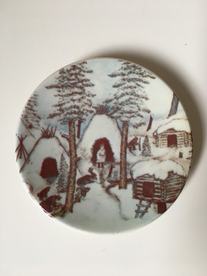 ARABIA SEINÄLAUTANEN A. Alariesto Nro.13, 1981,  Ø 12cm