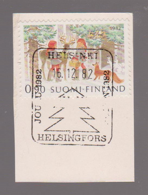 1982 0.90 MK JOULU HELSINKI JOULU 1982 ERIKOISLEIMA LEIKKEEL