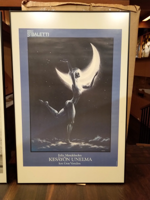 Juliste kehyksissä Suomen kansallisbaletti kesäyön unelma