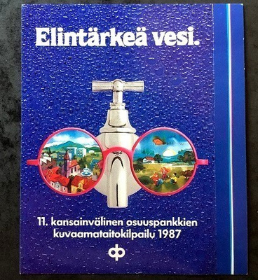 Elintärkeä vesi tarra