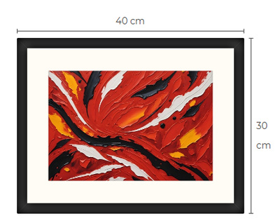 Uusi abstrakti Art Print paspis & kehys 30 cm x 40 cm