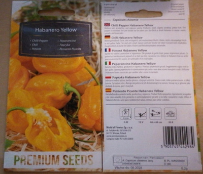 Havannapaprika 'Habanero Yellow' - siemenet #