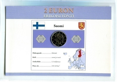 *  2 € Erikoislyönti Uusi Proof Suomi 150 Vuotta