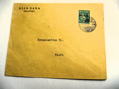 1931 Hki Ajan Sana (Lapuan liike) painotuote Vaasaan