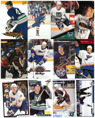 12 x CHRIS PRONGER St. Louis Blues, Whalers
