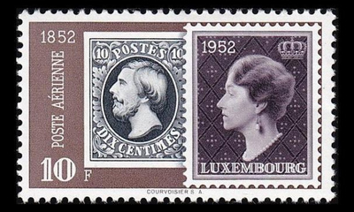 Luxemburg 494 * Postimerkki 100v 10 Fr (1952)