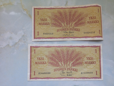 Yksi Markka 1963  x2