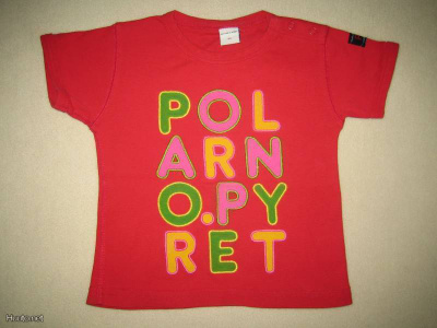 POLARN O PYRET / Po.P t-paita lh, 80 cm, punainen
