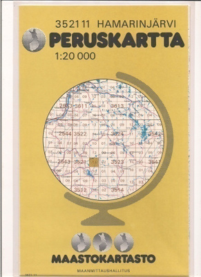 Peruskartta 1:20 000 Hamarinjärvi